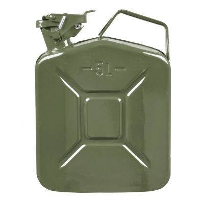 BKR 5 L Metal Jerry Can for Generators, Jeeps and Vehicles (10 x 5 x 12-inch, Green)