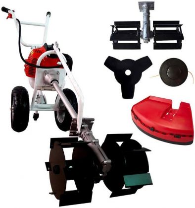 BKR® Hand Push Petrol Brush Cutter With Tiller Attachment  (BKR-CGHP-530) - LG0530