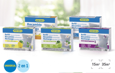 HUMYDRY Dehumidifier with Air Freshener Refill 450g Apple Made in Spain