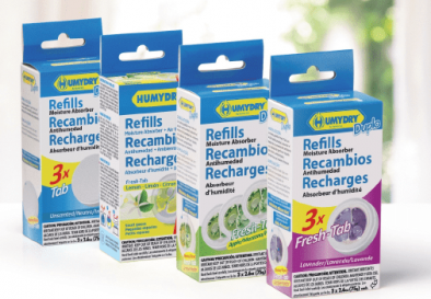 Humydry Duplo Moisture Absorber and Air Freshener Refill Tab, 75g, 3-Pack