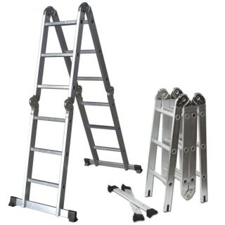 BKR® Aluminum Folding Multi-Position Ladder – HM0406