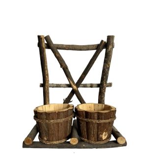 wooden pot