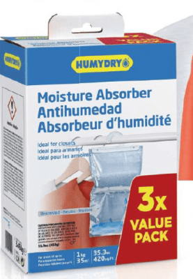 Humydry Hanging Bag Pack 3 x 450gm Made In Spain HM0595